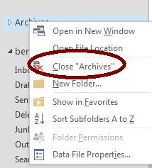 Close archive